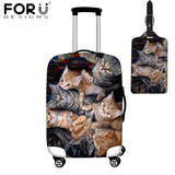 FORUDESIGNS Cute 3D Selfie Cat Print Luggage Protective