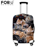 FORUDESIGNS Cute 3D Selfie Cat Print Luggage Protective