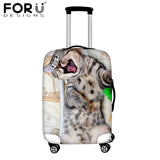 FORUDESIGNS Cute 3D Selfie Cat Print Luggage Protective